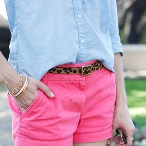 Hot Pink J Crew Chino Shorts